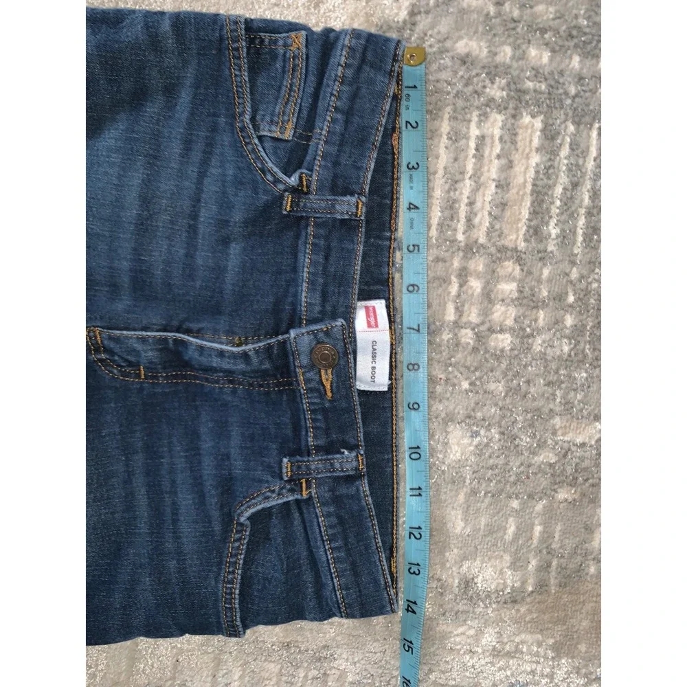 Wrangler Classic Boot Jeans Dark Wash Denim Bootcut Pants Sz 28